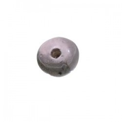 Perle ronde céramique Rose Gris métal multi émaillé 12mm