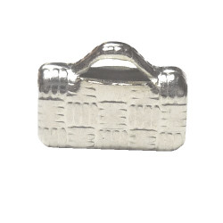 Pince ruban plaqué argent10mm