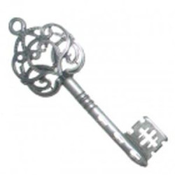 Clef vieil argent 22x60mm