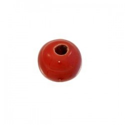 Perle céramique 12mm rouge...