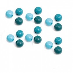 Mix de perles en bois 4mm mix Turquoise/165p