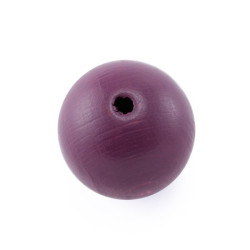 Perle en bois 15mm mauve