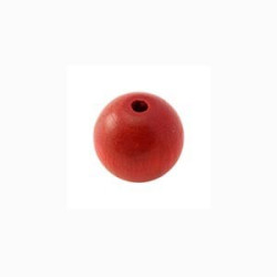 Perle en bois 10mm rouge