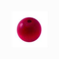 Perle en bois 12mm fushia