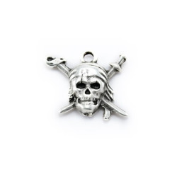 Pendentif métal Tête pirate...