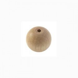 Perle en bois 10mm naturel vernis