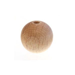 Perle en bois 15mm Bois Brut