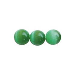perle oeil de chat 8mm vert foncé