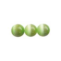 perle oeil de chat 8mm vert olive
