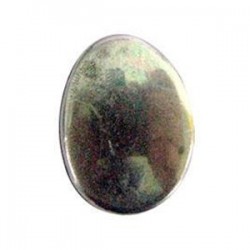 Perle métal argenté oval lisse 30*21mm