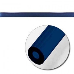 Fil rond PVC creux 4mm Bleu Foncé opaline /M
