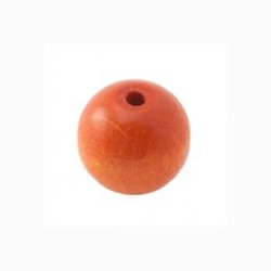 Perle en bois 12mm orange