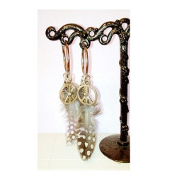 Boucles d'oreille  plume...