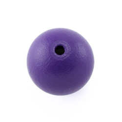 Perle en bois 15mm violet