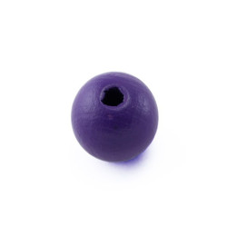 Perle en bois 8mm  Violet