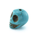 Perle pierre Tête de Mort turquoise 14x11 mm