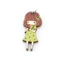 fille  en bois 17*38mm avec anneau