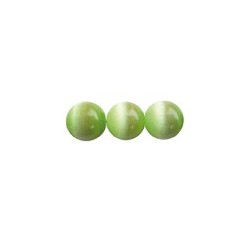 perle oeil de chat 6mm vert olive