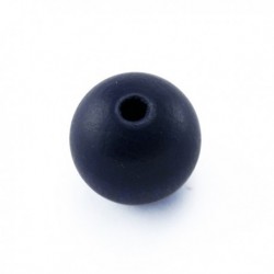 Perle en bois 12mm bleu marine
