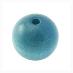 Perle en bois turquoise 20MM