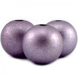 Perle en bois 12mm violet clair