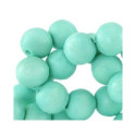 Perle en bois 12mm turquoise clair