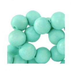 Perle en bois 12mm turquoise clair