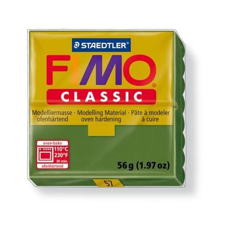 Pâte Fimo Classic 56gr Vert Feuille 57