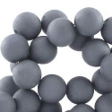 Perle en résine mat 10mm Gris T25