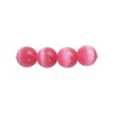 perle oeil de chat 4mm rose