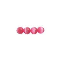 perle oeil de chat 4mm rose