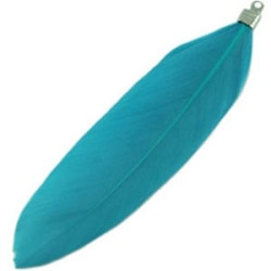 Plumes couleur Bleu Vif 8cm