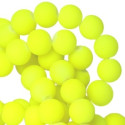 Perle en résine 8mm Jaune Fluo Mat Z45