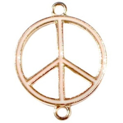 Pendentif métal doré peace...