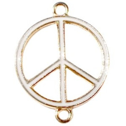 Pendentif métal doré peace...