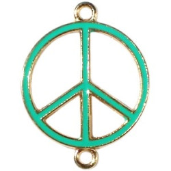 Pendentif métal doré peace...