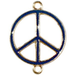 Pendentif métal doré peace...