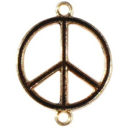 Pendentif métal doré peace...