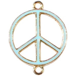 Pendentif métal doré peace...