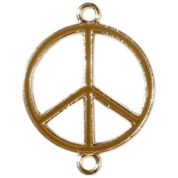 Pendentif métal doré peace...