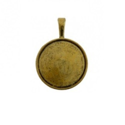 Pendentif Plateau Rond 27x39mm