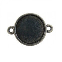 Pendentif Plateau Rond 14x20mm Argenté