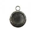 Pendentif Plateau Rond  Argenté