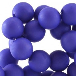 Perle en résine 10mm Bleu Violacé