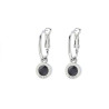 Boucles Créole avec Swarovski 'Jet'