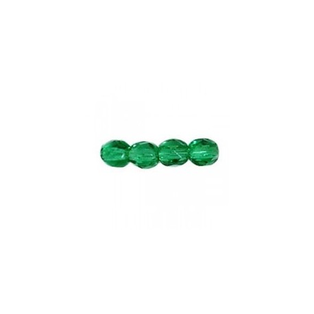 Perles Bohème Vert Emerald 4mm 9gr(+/-103 perles)