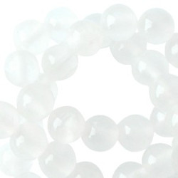 Perle Jade 6mm White Opal