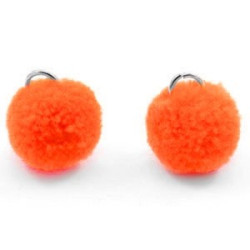 Pompon  Orange 15mm avec...