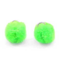 Pompon Vert Fluo 15mm avec...