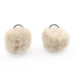 Pompon Beige 15mm avec Anneau